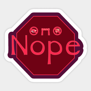 Communication Preference: Nope Sticker